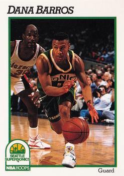 #438 Dana Barros - Seattle SuperSonics - 1991-92 Hoops Basketball