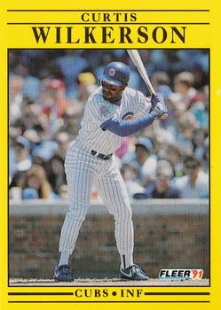#438 Curtis Wilkerson - Chicago Cubs - 1991 Fleer Baseball