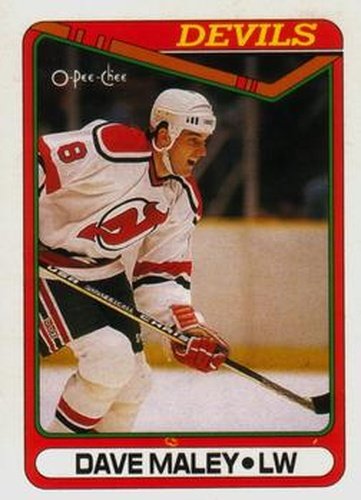 #438 David Maley - New Jersey Devils - 1990-91 O-Pee-Chee Hockey