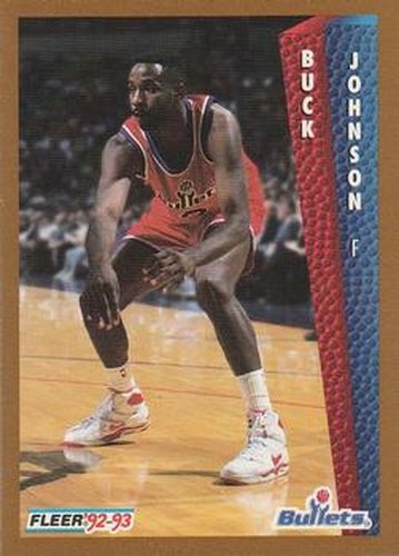 #438 Buck Johnson - Washington Bullets - 1992-93 Fleer Basketball