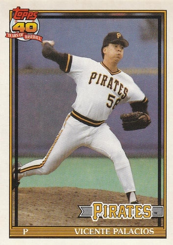 #438 Vicente Palacios - Pittsburgh Pirates - 1991 O-Pee-Chee Baseball