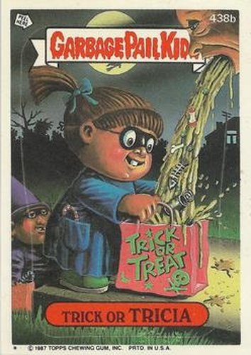 #438b Trick or Tricia - 1987 Topps Garbage Pail Kids Series 11