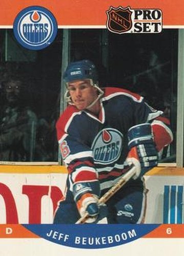 #439 Jeff Beukeboom - Edmonton Oilers - 1990-91 Pro Set Hockey