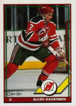 #439 Alexei Kasatonov - New Jersey Devils - 1991-92 O-Pee-Chee Hockey