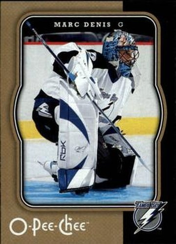 #439 Marc Denis - Tampa Bay Lightning - 2007-08 O-Pee-Chee Hockey