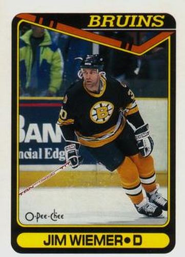 #439 Jim Wiemer - Boston Bruins - 1990-91 O-Pee-Chee Hockey