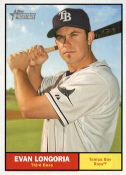 #439 Evan Longoria - Tampa Bay Rays - 2010 Topps Heritage Baseball