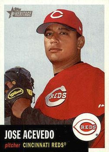 #439 Jose Acevedo - Cincinnati Reds - 2002 Topps Heritage Baseball
