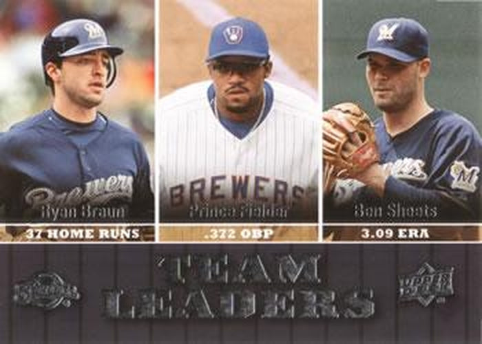 #439 Ryan Braun / Prince Fielder / Ben Sheets - Milwaukee Brewers - 2009 Upper Deck Baseball