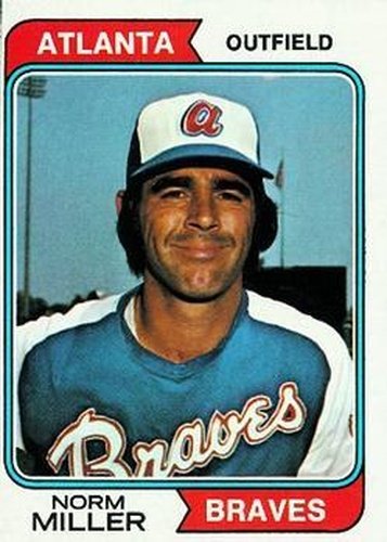 #439 Norm Miller - Atlanta Braves - 1974 Topps Baseball