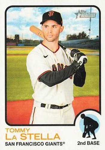 #439 Tommy La Stella - San Francisco Giants - 2022 Topps Heritage Baseball