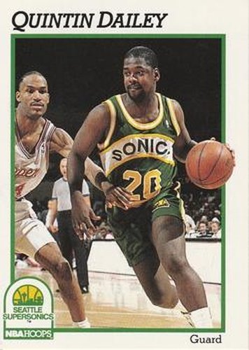 #439 Quintin Dailey - Seattle SuperSonics - 1991-92 Hoops Basketball