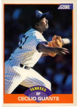 #439 Cecilio Guante - New York Yankees - 1989 Score Baseball