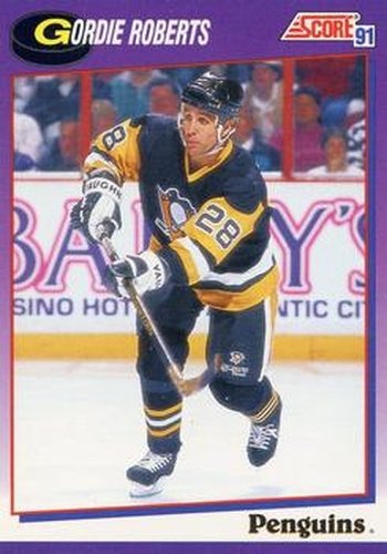 #439 Gordie Roberts - Pittsburgh Penguins - 1991-92 Score American Hockey