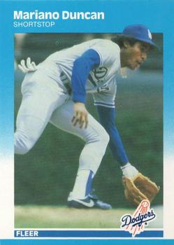 #439 Mariano Duncan - Los Angeles Dodgers - 1987 Fleer Baseball