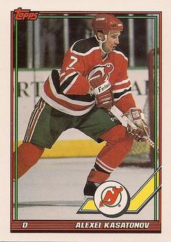 #439 Alexei Kasatonov - New Jersey Devils - 1991-92 Topps Hockey