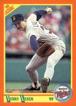 #43T Terry Leach - Minnesota Twins - 1990 Score Rookie & Traded Baseball