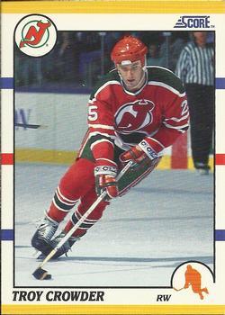 #43T Troy Crowder - New Jersey Devils - 1990-91 Score Rookie and Traded Hockey