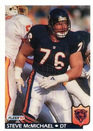 #43 Steve McMichael - Chicago Bears - 1992 Fleer Football