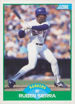 #43 Ruben Sierra - Texas Rangers - 1989 Score Baseball