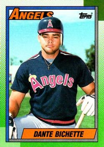 #43 Dante Bichette - California Angels - 1990 Topps Baseball