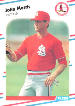 #43 John Morris - St. Louis Cardinals - 1988 Fleer Baseball