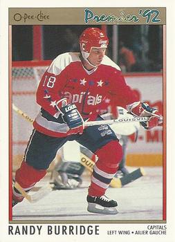 #43 Randy Burridge - Washington Capitals - 1991-92 O-Pee-Chee Premier Hockey