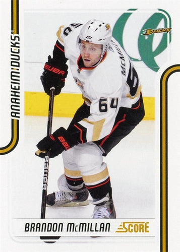 #43 Brandon McMillan - Anaheim Ducks - 2011-12 Score Hockey