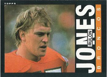 #243 Rulon Jones - Denver Broncos - 1985 Topps Football
