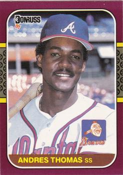 #43 Andres Thomas - Atlanta Braves - 1987 Donruss Opening Day Baseball