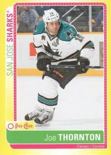 #S-JO Joe Thornton - San Jose Sharks - 2013-14 O-Pee-Chee Hockey - Stickers