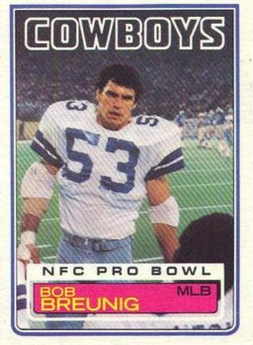 #43 Bob Breunig - Dallas Cowboys - 1983 Topps Football