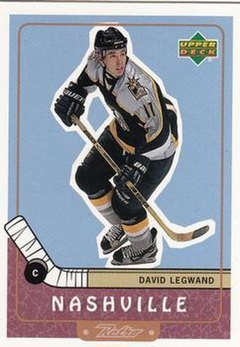 #43 David Legwand - Nashville Predators - 1999-00 Upper Deck Retro Hockey