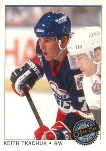 #43 Keith Tkachuk - Winnipeg Jets - 1992-93 O-Pee-Chee Premier Hockey