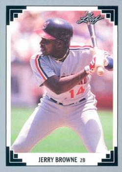#43 Jerry Browne - Cleveland Indians - 1991 Leaf Baseball