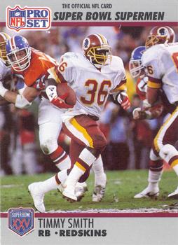 #43 Timmy Smith - Washington Redskins - 1990-91 Pro Set Super Bowl XXV Silver Anniversary Football
