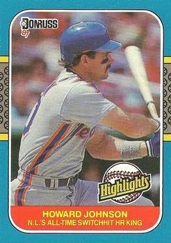 #43 Howard Johnson - New York Mets - 1987 Donruss Highlights Baseball