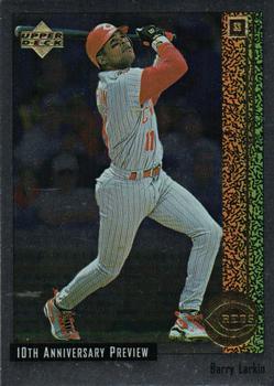 #43 Barry Larkin - Cincinnati Reds - 1998 Upper Deck - 10th Anniversary Preview Baseball