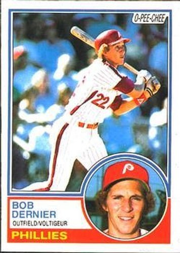 #43 Bob Dernier - Philadelphia Phillies - 1983 O-Pee-Chee Baseball