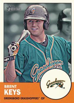 #43 Brent Keys - Greensboro Grasshoppers - 2012 Topps Heritage Minor League Baseball