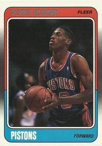#43 Dennis Rodman - Detroit Pistons - 1988-89 Fleer Basketball