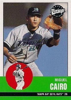 #43 Miguel Cairo - Tampa Bay Devil Rays - 2001 Upper Deck Vintage Baseball