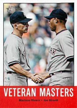 #43 Veteran Masters Mariano Rivera / Joe Girardi - New York Yankees - 2012 Topps Heritage Baseball