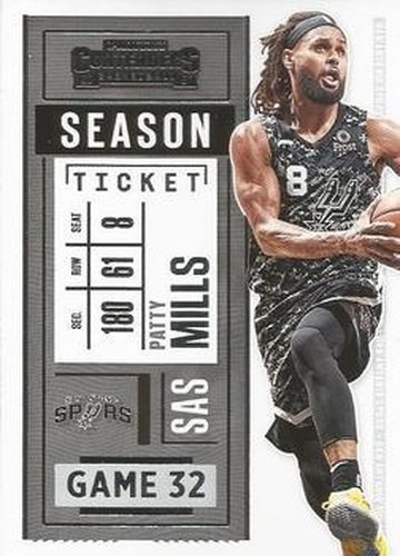 #43 Patty Mills - San Antonio Spurs - 2020-21 Panini Contenders Basketball
