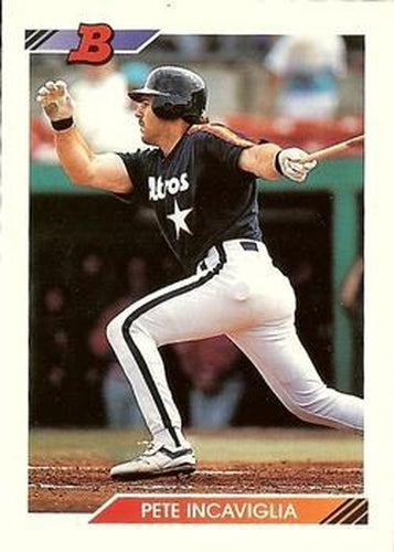#43 Pete Incaviglia - Houston Astros - 1992 Bowman Baseball
