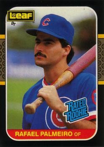 #43 Rafael Palmeiro - Chicago Cubs - 1987 Leaf Baseball