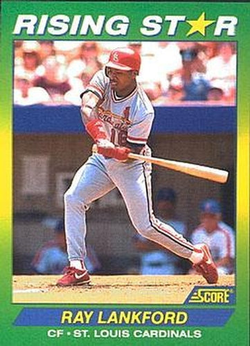 #43 Ray Lankford - St. Louis Cardinals - 1992 Score 100 Rising Stars Baseball