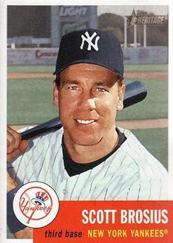 #43 Scott Brosius - New York Yankees - 2002 Topps Heritage Baseball