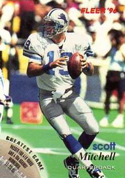 #43 Scott Mitchell - Detroit Lions - 1996 Fleer Football