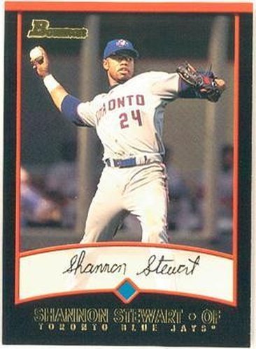 #43 Shannon Stewart - Toronto Blue Jays - 2001 Bowman Baseball